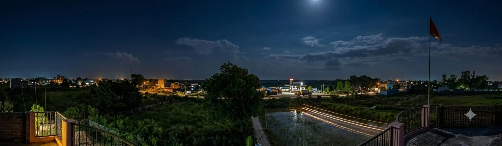 Panoramic rooftop view from Aman Guest House in GIDA
